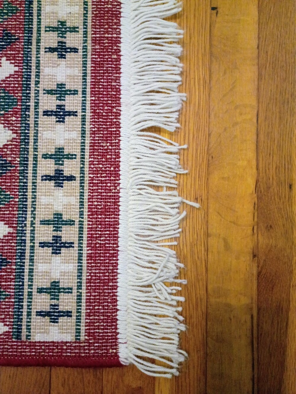 VTG Southwestern Wool‎ Navajo Runner Rug Bohemian 94" x 23" - Picture 11 of 16